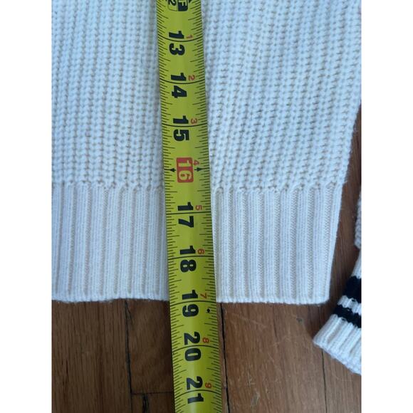 H&M ivory v-neck sweater knitted Y2K preppy style SIZE XS A001891 - Picture 5 of 8